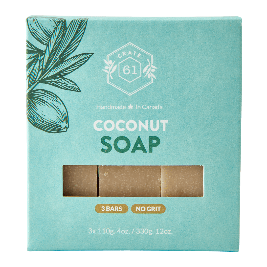 Crate 61 Coconut Bar Soap, 3x110g 4oz. / 330g 12oz.