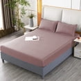 thumbnail image 4 of Double Fitted Sheet for Double Bed 78x86, Deep Pocket Non Slip Mattress Cover, Soft Polyester Knit Bed Sheet for Naked Sleeping, All Around Elastic Mattress, 4 of 6