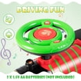 thumbnail image 4 of OLAKIDS Kids Ride On Train with Track, 6V Electric Toy with Lights and Sounds, Retractable Footrest, Under Seat Storage, Christmas Theme Battery Powered Gift for Toddlers Boys Girls, 4 of 9