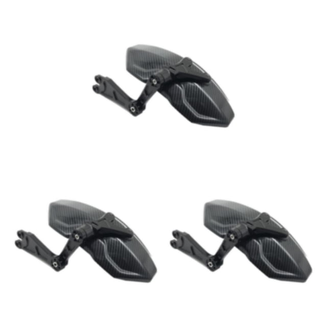Decodeary Carbon Fiber Motorcycle Rear Wheel Fender Mudflap for Niu Technologies Sleek and Reliable 2nd Generation Black 3Set
