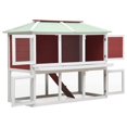 thumbnail image 2 of vidaXL Cage pour Lapin Double Étage Bois Rouge, 2 of 5