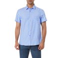 thumbnail image 1 of Unique Bargains Big & Tall Men's Shirts Short Sleeve Button Down Plaid Check Dress Shirts, 1 of 6