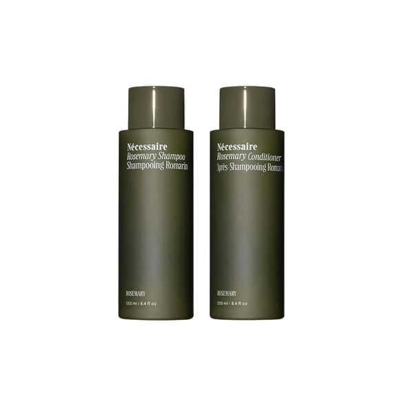 Nécessaire Duo Capillaire au Romarin - Shampooing et Revitalisant au Romarin pour Femmes + Hommes. Huile de Romarin + Protéines pour des Cheveux Plus Forts. Convient à Tous les Types/Textures de Cheveux. 250 ml / 8.4 fl oz