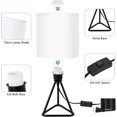 thumbnail image 3 of NEX Table Lamp Set of 2 Nightstand Lamp with Triangular Cone Base, 3 of 5