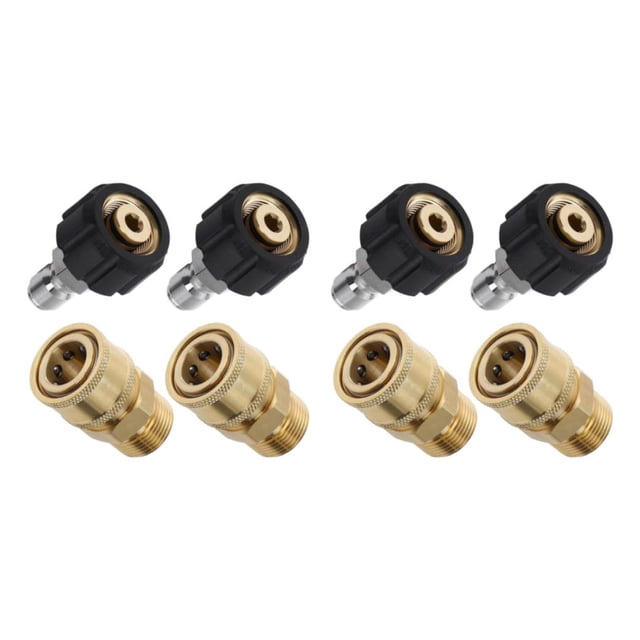 Transemion 4pcs Efficient Pressure Washer Adapter Set For Cleaning Machine Leak Free Connections Water Accessories Safety coppery 14mm 3.4pcs 2Set