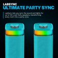 thumbnail image 4 of JLab JBuds Party Haut-Parleur Bluetooth Portable, 30 W, Autonomie de 12 Heures, Éclairage RVB, Anti-Éclaboussures, Bleu Marine, 4 of 10