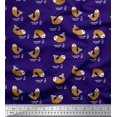 thumbnail image 1 of Soimoi Blue Poly Georgette Fabric Waves & Fish Ocean Print Fabric by Yard 42 Inch Wide, 1 of 3