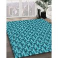 thumbnail image 3 of Ahgly Company Machine Washable Indoor Square Transitional Dark Cyan Green Area Rugs, 6' Square, 3 of 7