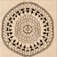 thumbnail image 1 of Ahgly Company Tapis d'Intérieur Lavable en Machine Carré Transitionnel Brun Or Foncé, 8 Pieds Carré, 1 of 7