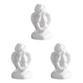 thumbnail image 3 of Maytalsory Resin White Angel Statue Elegant Desktop Decor Collection Window Props for Christmas holding face 3Set, 3 of 6