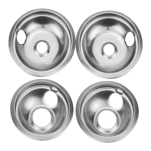 4 Piece Stainless Steel Drip Pan Set Stove Burner Ring For W10278125 Burner Cover Of Furnace Cooking Utensils
