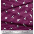 thumbnail image 2 of Soimoi Poly Georgette Fabric Stripe & Stork Bird Fabric Prints By Yard 42 Inch Wide, 2 of 3