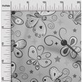 thumbnail image 2 of oneOone Cotton Flex Light Gray Fabric Butterflies Craft Projects Decor Fabric Printed By The Yard 40 Inch Wide-DR, 2 of 5