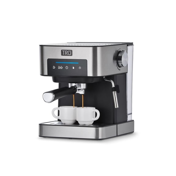 TRU 15-Bar Semi-Automatic Touch Screen Espresso Maker, Stainless Steel