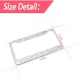 thumbnail image 2 of CHUANK 2PCS Bling Car License Plate Frame  Sparkly Rhinestone Stainless Steel License Plate Cover/Holder  Universal for Most Cars  SUVs  Vehicles with Screw Set  Auto Accessories for Wome, 2 of 14