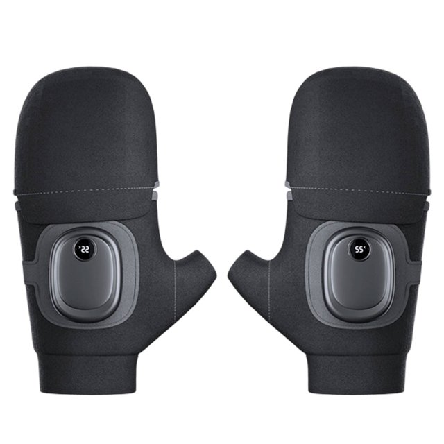 Upgraded Heating Fingerless Hand Warming Rechargeable Hand Warming Heating Work Cycling Skiing Motorcycle Camping Hiking Small Pedal under The Desk Elliptical Exercise Workout Bands Stationary Bike