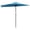 Light Blue, variant on Outsunny 9ft Half Round Umbrella Outdoor Balcony Parasol Patio Garden Outdoor Window Sun Shade w/ 5 Ribs Dark Green