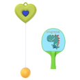 thumbnail image 4 of pitrice Indoor Hanging Table Tennis Trainer Self Workout Set Button Portable green 1 Paddle, 4 of 9