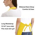 thumbnail image 4 of (Price/each)Opromo Unisex Cotton Canvas Adjustable Chef Kitchen Aprons with 2 Pockets-Yellow-L, 4 of 6