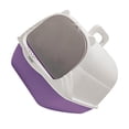 thumbnail image 1 of Cat Litter Box with Lid Handle Hooded Cat Portable Anti Splashing Easy Tidy Handle violet, 1 of 9