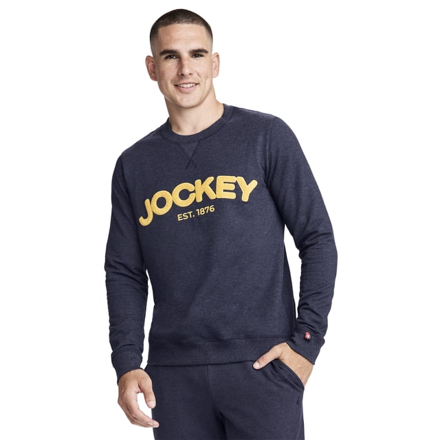 Jockey Chandail Molletonné à Col Ras du Cou pour Hommes en Mélange de Coton Léger