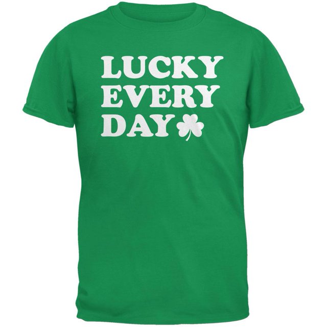 Fête de la Saint-Patrick - T-Shirt pour Adulte Vert Irlandais Chanceux de Tous les Jours