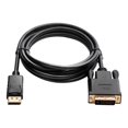 thumbnail image 1 of SIIG - Adapter cable - single link - DisplayPort (M) latched to DVI-I (M) - DisplayPort 1.1a - 6 ft - passive, thumbscrews, 1200p support 60Hz (DVI) - black, 1 of 1
