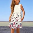thumbnail image 2 of Xuewenshw Robe Décontractée Sans Manches à Col Rond Imprimée Mignonne de Printemps et d'Été pour Filles (4) Ensemble de Ballet pour Tout-Petites, 2 of 5