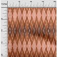 thumbnail image 1 of oneOone Cotton Jersey Rust Brown Fabric Argyle Check Sewing Craft Projects Fabric Prints By Yard 58 Inch Wide, 1 of 4