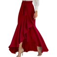 thumbnail image 4 of Ketyyh-chn99 Robe d'Été pour Femmes Robe Évasée à Fleurs Manches Longues Robe Longue Confortable Rouge, TG, 4 of 5