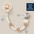 thumbnail image 4 of Itzy Ritzy Sweetie Strap Plus Bear Attache-suce en silicone pour nourrissons, 0 mois et plus, 4 of 6