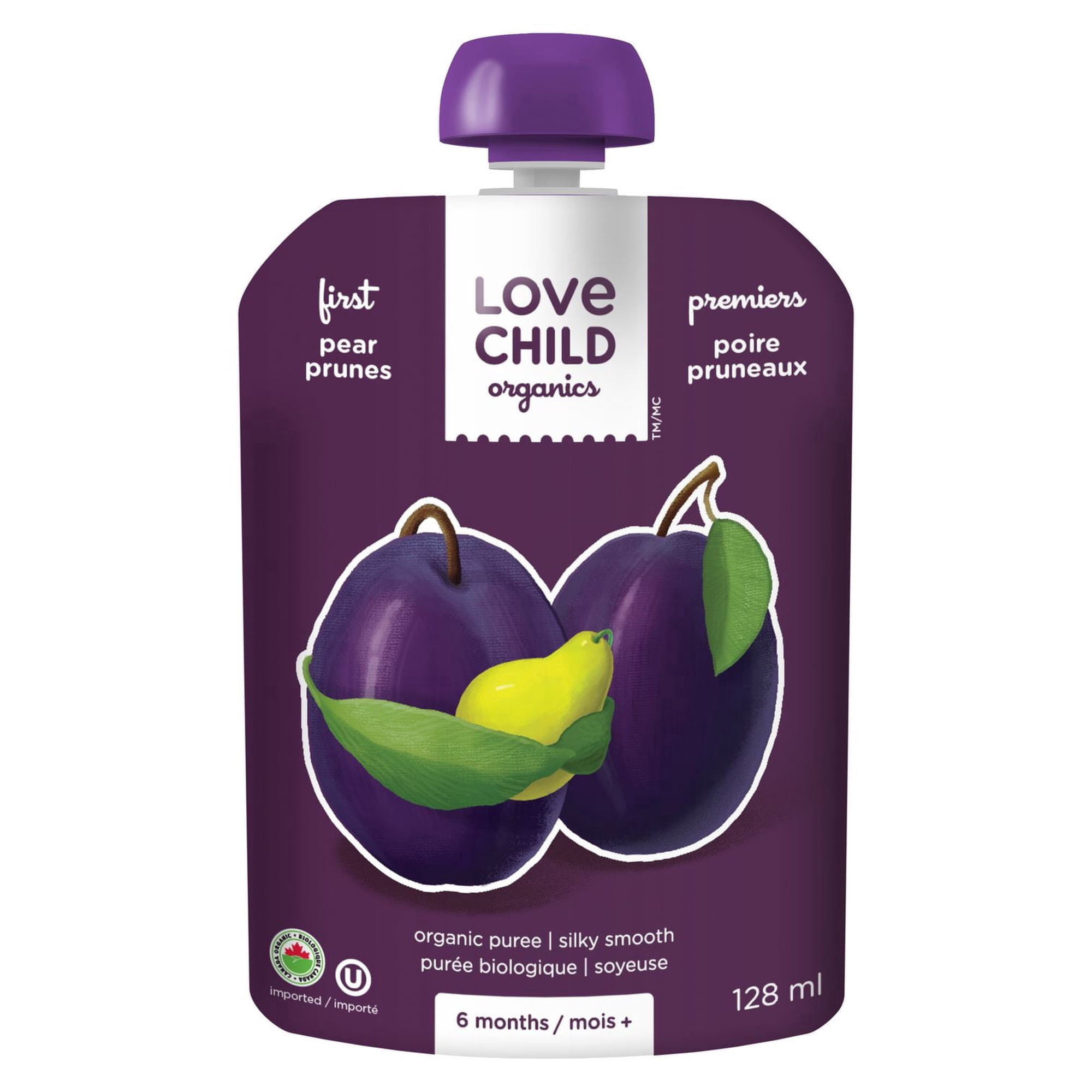 Love Child Organics First Pear/Prunes 128 Ml