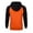Orange, variante sur Chandails à Capuchon pour Hommes à Blocs de Couleur Patchwork en Molleton, Chandail à Enfiler, Poche Kangourou, Chandails