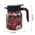 thumbnail image 3 of Glass&Bottle Floral Tea Pot with Built-In Infuser 27 Oz Stainless Steel Tea Pot for Hot or Cold Brews Insulated Design Elegant Floral Pattern Teapot for Tea Lovers, 3 of 6