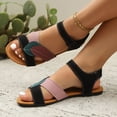 thumbnail image 4 of Sandales Femmes Chaussures Mode pour Femmes Ballerines Confortables à Agencement de Couleurs Élégantes Sandales Plates Décontractées, 4 of 9