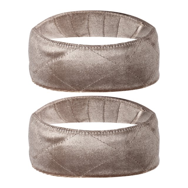 Unique Bargains 2pcs Fastener Band, Velvet for Securing Wigs,Adjustable, No Slip, Hold Hair Back Light Coffee Color