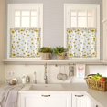 thumbnail image 4 of Yellow Bee Sunflower Summer 3-Piece Kitchen Curtain Set, Rod Pocket Kitchen Curtain Valance and Tiers Set, Washable Drape Window Treatment Set, Seasonal Spring, 4 of 5