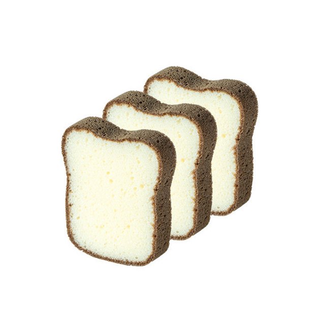 Agiferg Decontamination Dishwashing Sponge, Bread Shaped Sponge, Adorable Deep Cleaning Thickened Scrub Kitchen Sponge, Dishwashing Brush For Cleaning Kitchen 3PCS