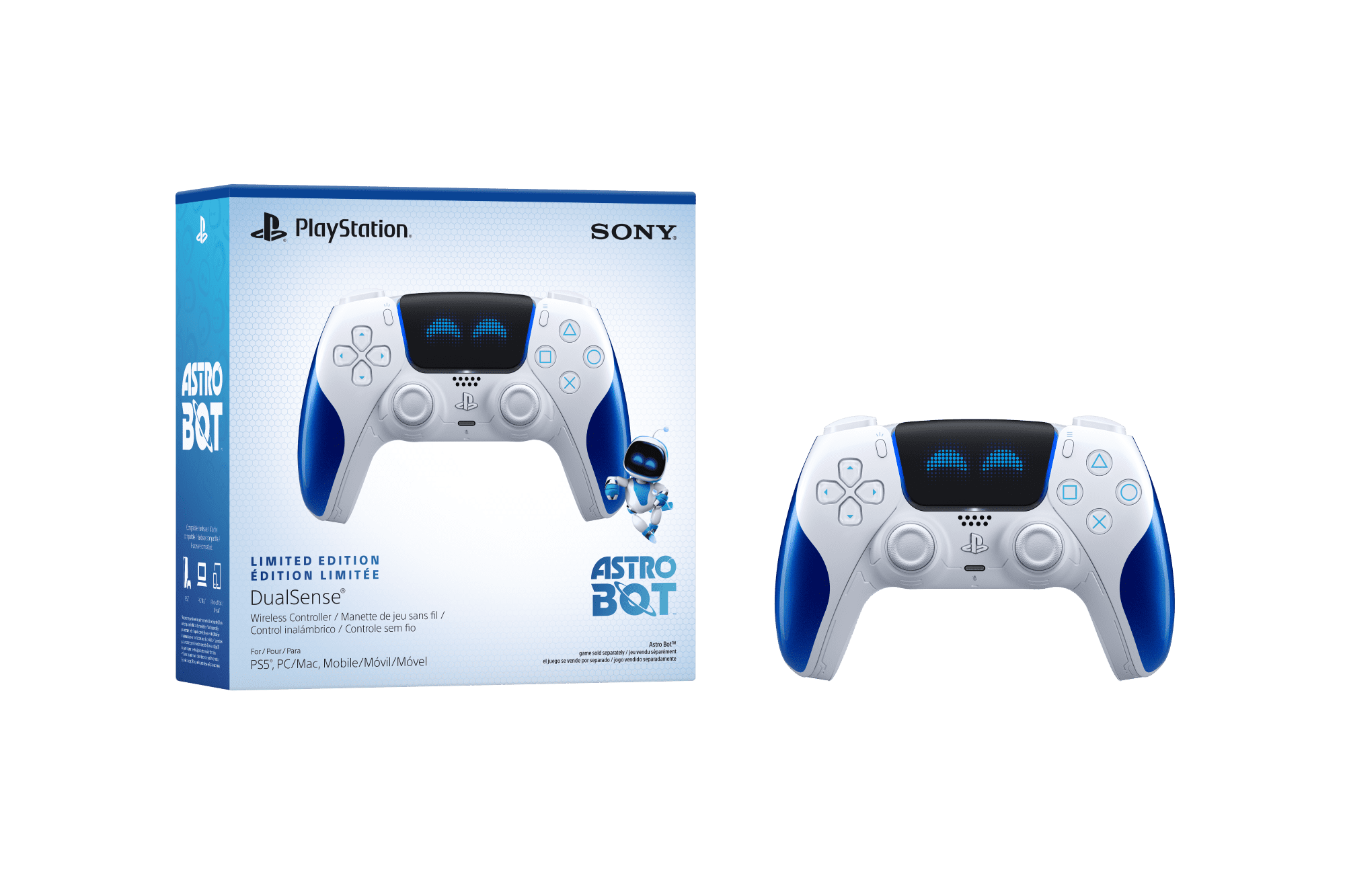 Manette de jeu sans fil DualSense® – Édition limitée Joyful ASTRO BOT™