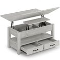 thumbnail image 2 of Rolanstar Coffee Table Lift Top, Multi-Function Convertible Coffee Table with Drawers and Hidden Compartment, Coffee Table Converts to Dining Table for Living Room, Home Office,Grey, 2 of 4