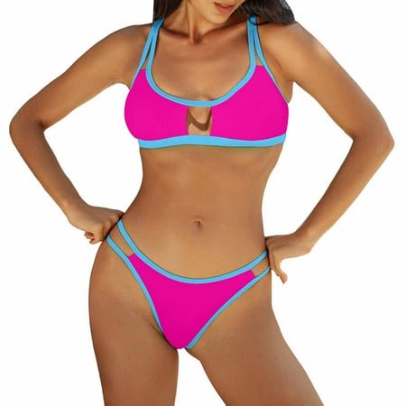 FhsagQ Swimsuit Sets for Women Swimsuit Sets Crotchless Plus Size Women Thong String 2 Piece Bikini Set Swimsuit Plus Size Swimsuit Sets for Women 5X S