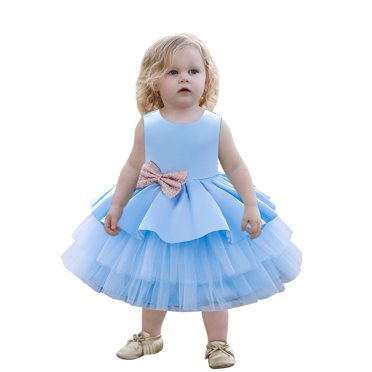 XZNGL Robe de Mariage pour Filles Enfants Filles à Volants Princesse Demoiselle d'Honneur Robe de Concours Anniversaire Fête Robe de Mariage Robe de Fête pour Filles Robe Princesse pour Filles Robe d'Anniversaire pour Filles