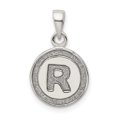 thumbnail image 1 of Pendentif Breloque Collier Cercle Monogramme Prénom Lettre R Délicate en Argent Sterling 925, 1 of 6