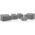 thumbnail image 1 of Crosley Furniture Covers 5-Piece Vinyl Outdoor Sectional Cover Set in Gray, 1 of 10