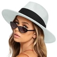 thumbnail image 5 of Meitianfacai Women's Sun Hat, Wide Rimmed Sun Protection Straw Hat Summer UV Protection Beach Cap with Ribbon, 5 of 5