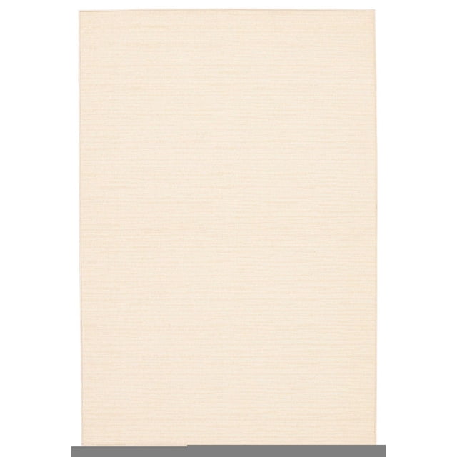 ECARPET Indoor/Outdoor for Balcony, Patio and Garden Yeta Ivory Rug shown flat with a consistent ivory color and subtle horizontal texture, designed for durable indoor and outdoor use including patios and gardens, suitable for modern and urban interior styles.