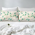 thumbnail image 4 of Erosebridal Green Bird Bed Sheets Set Full Size, Branches Leaves Bedding Set, 4 Pieces, 4 of 6