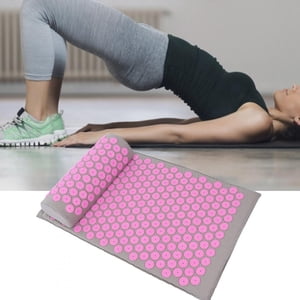 Yoga Mat  Acupuncture Massage Mat  Massage Pad  Acupressure Massage Pad  Massage Pillow Acupuncture Massage Yoga Mat Acupressure Massage Pad 68 X 42cm Light Gray Pink Buckle