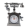 thumbnail image 3 of DOLITY Horloge de Bureau Téléphone Rétro Modèle Ornement 16x5x19 cm pour Décoration Intérieure Extérieure B, 3 of 9