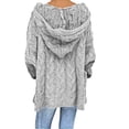 thumbnail image 3 of EGNMCR Cardigans pour Femmes, Pulls pour Femmes Mode Ample Grande Taille Couleur Capuche Manches Longues Hauts Chandail Femmes, 3 of 8